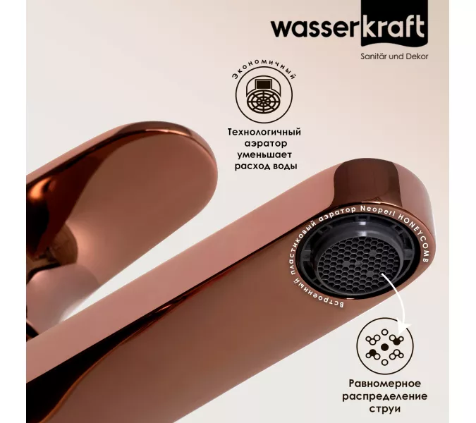 WasserKRAFT Asphe 7703 Смеситель для умывальника, изображение 3