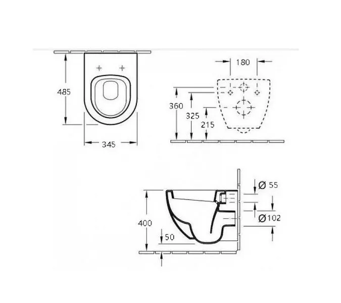 Унитаз подвесной ESBANO TIRON-C, изображение 3