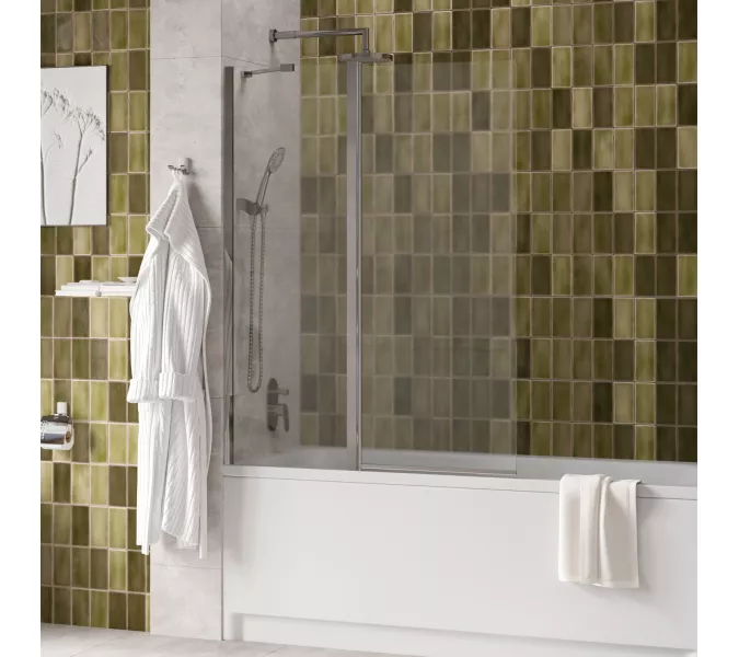 Стеклянная шторка WasserKRAFT Salm 27P02-110 Fixed 110х140, изображение 3