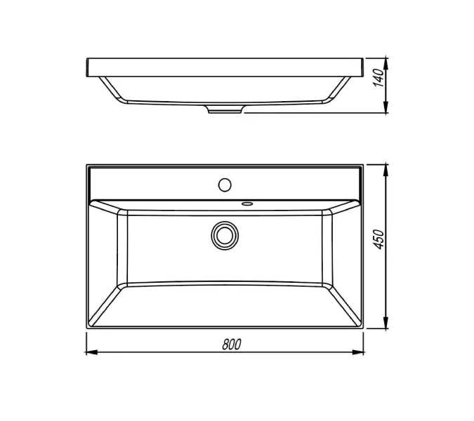 Умывальник  на тумбу Санта Астория 80, изображение 2