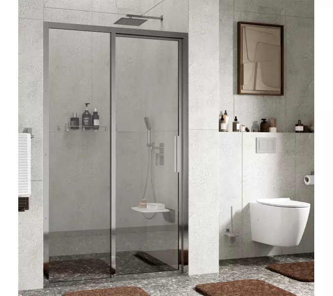 Душевая дверь WasserKRAFT Lopau 32S05L/R, Цвет стекла: прозрачное, Цвет профиля: Хром, Выбрать размер: 120, Ориентация: левая, изображение 6