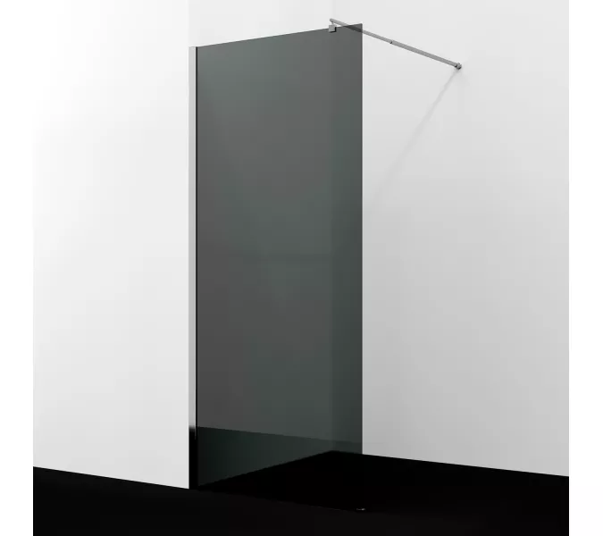 Душевая перегородка WasserKRAFT Rur 30W -TG тонирован/хром, Цвет стекла: тонированное, Цвет профиля: Хром, Цвет профиля (вариация): Серебро, Выбрать размер: 120, изображение 2