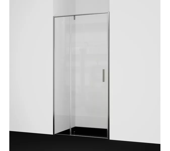 Душевая дверь WasserKRAFT Spree 14P, Цвет стекла: прозрачное, Цвет профиля (вариация): Никель, Выбрать размер: 90, изображение 3