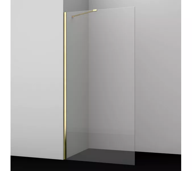 Душевая перегородка WasserKRAFT Aisch 55W39/55W44, Цвет стекла: прозрачное, Цвет профиля: Золото, Выбрать размер: 90