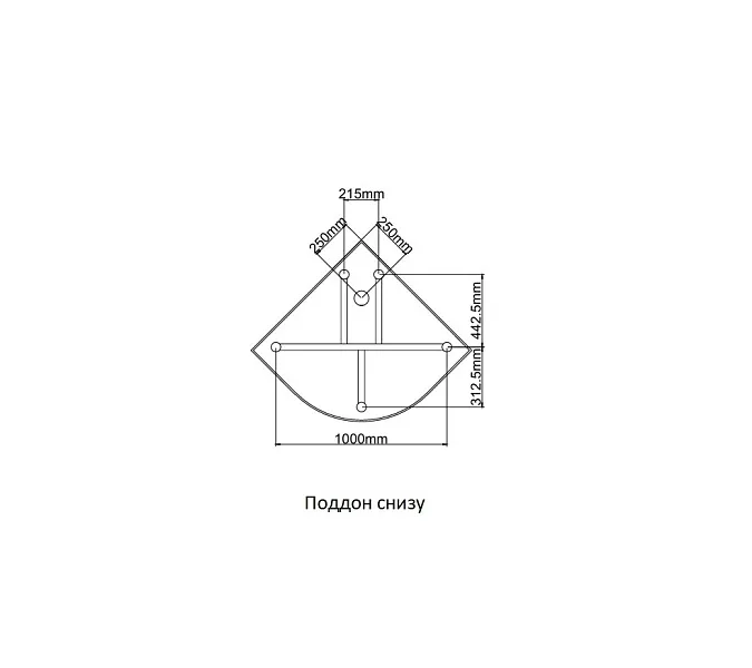 Душевая кабина четверть круга Bandhours NOVA 90х90х223 см, изображение 9