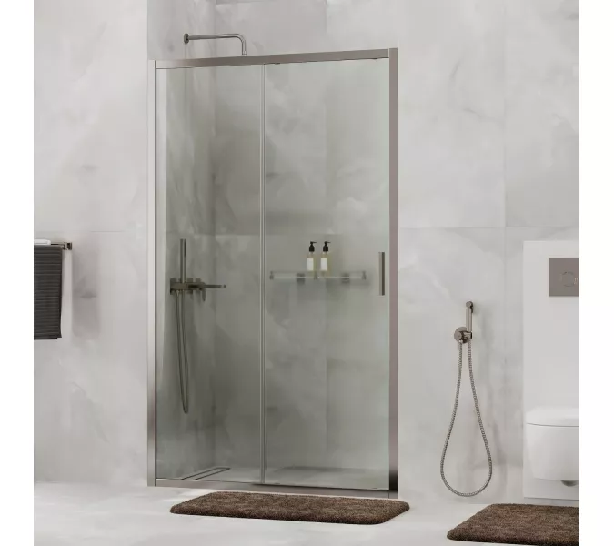 Душевая дверь WasserKRAFT Tauber 64S прозрачное/никель, Цвет стекла: прозрачное, Цвет профиля (вариация): Никель, Выбрать размер: 120