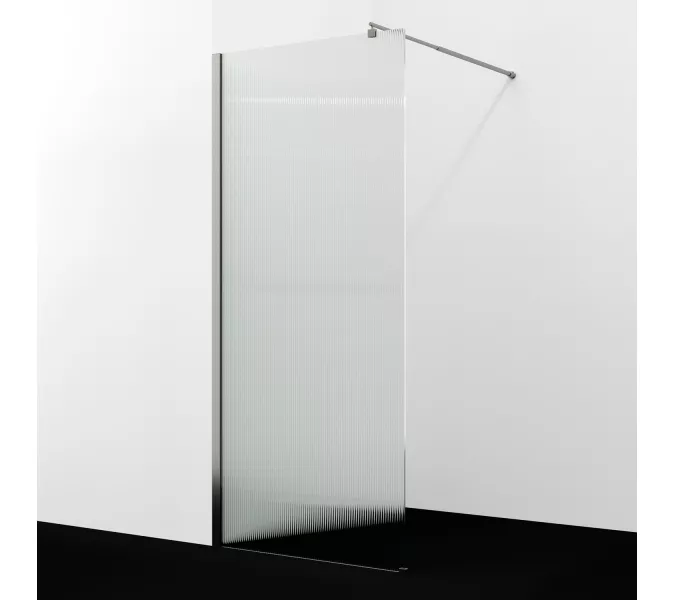 Душевая перегородка WasserKRAFT Rur 30W BN-FL ребристое/никель, Цвет стекла: ребристое, Цвет профиля: Серый, Цвет профиля (вариация): Никель, Выбрать размер: 110