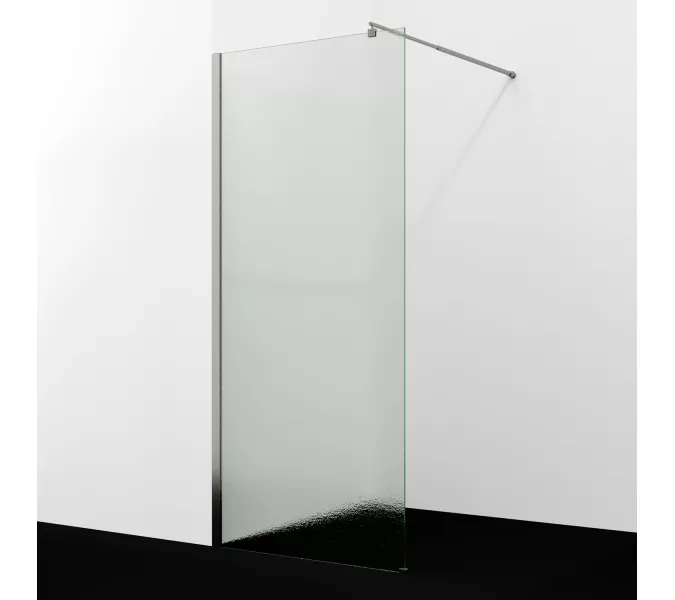 Душевая перегородка WasserKRAFT Rur 30W BN-TXG рифленое/никель, Цвет стекла: рифленое, Цвет профиля: Серый, Цвет профиля (вариация): Никель, Выбрать размер: 90