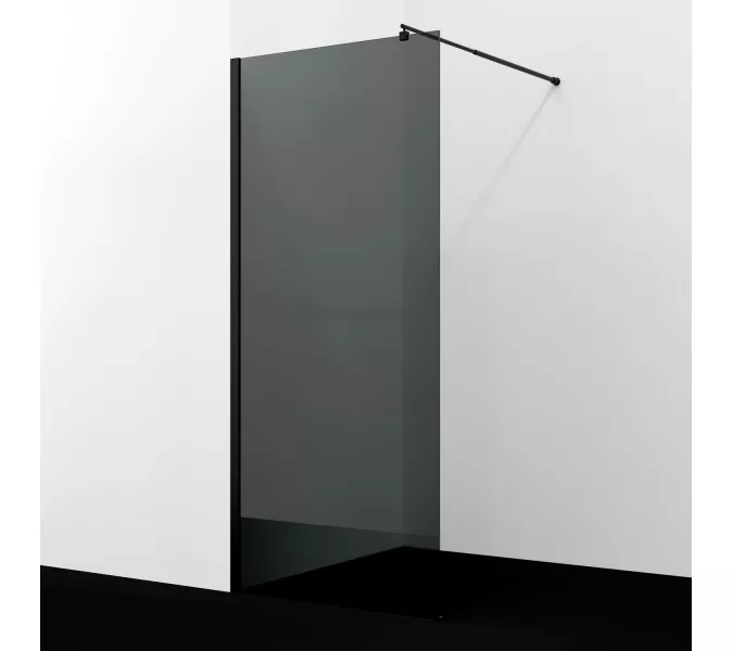 Душевая перегородка WasserKRAFT Rur 30W MB-TG тонирован/черный, Цвет стекла: тонированное, Цвет профиля: Черный, Цвет профиля (вариация): Черный, Выбрать размер: 110, изображение 2