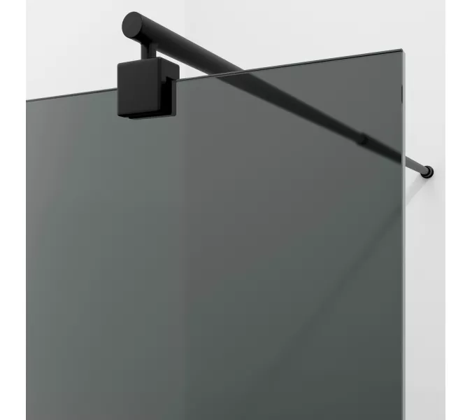 Душевая перегородка WasserKRAFT Rur 30W MB-TG тонирован/черный, Цвет стекла: тонированное, Цвет профиля: Черный, Цвет профиля (вариация): Черный, Выбрать размер: 110, изображение 3