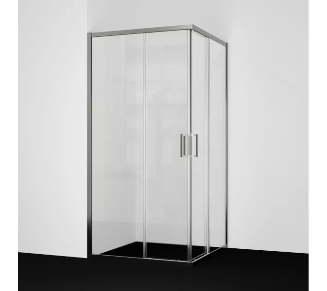 Душевой уголок WasserKRAFT Tauber 64S прозрачное/никель, Цвет стекла: прозрачное, Цвет профиля (вариация): Никель, Выбрать размер: 100х100