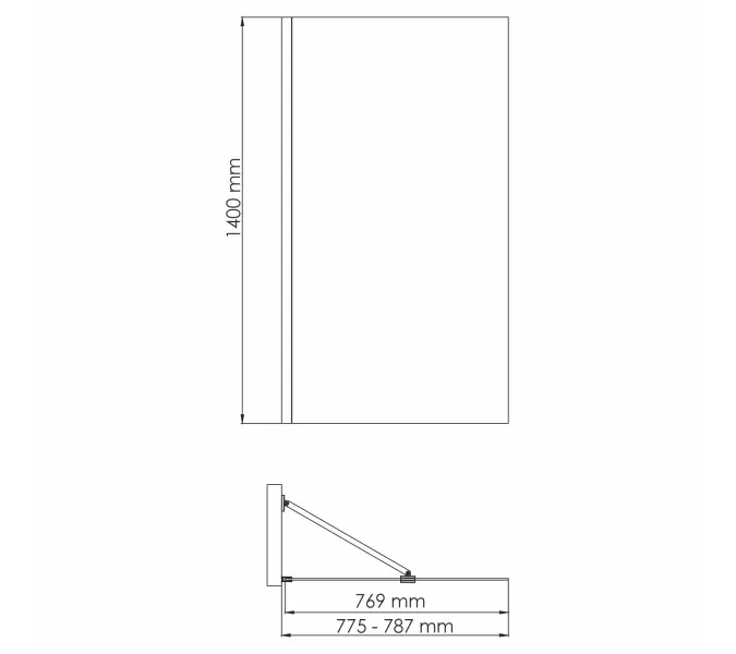Стеклянная шторка WasserKRAFT Spree  14P01-80, изображение 2