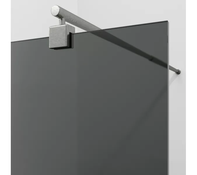 Душевая перегородка WasserKRAFT Rur 30W BN-TG  тонирован/никель, Цвет стекла: тонированное, Цвет профиля: Серый, Цвет профиля (вариация): Никель, Выбрать размер: 90, изображение 3