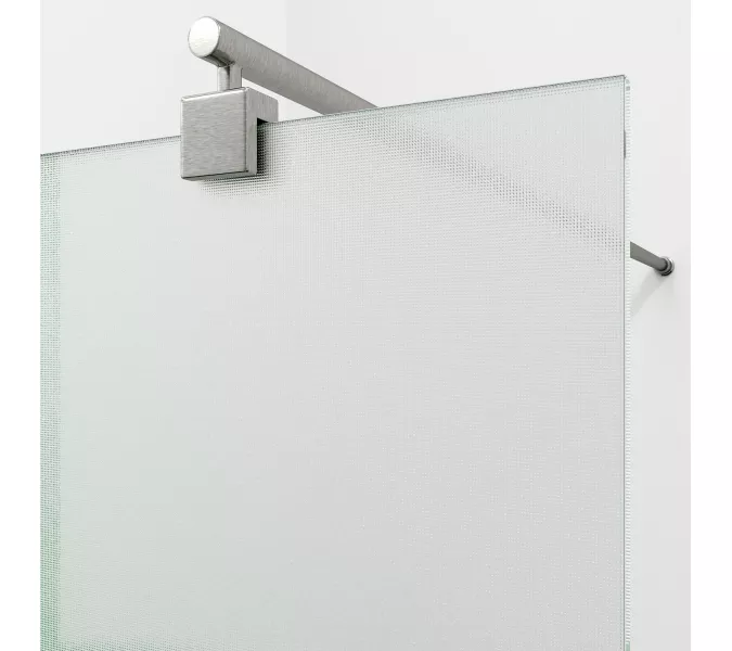 Душевая перегородка WasserKRAFT Rur 30W BN-TXG рифленое/никель, Цвет стекла: рифленое, Цвет профиля: Серый, Цвет профиля (вариация): Никель, Выбрать размер: 90, изображение 2