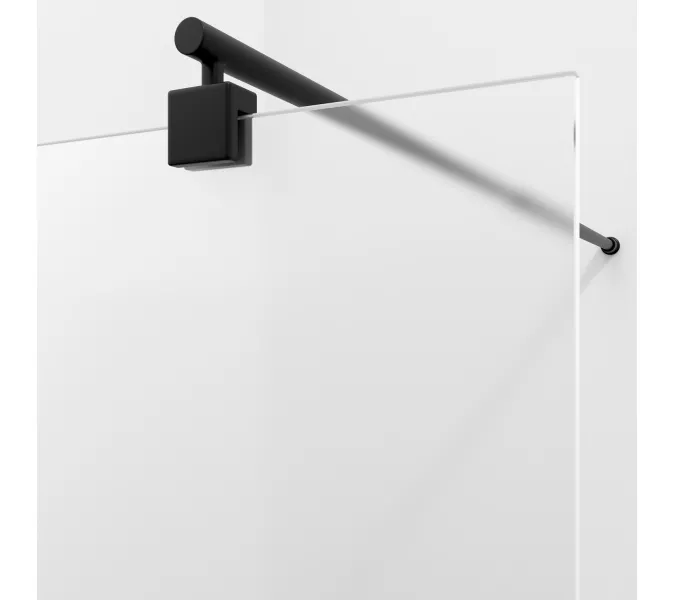 Душевая перегородка WasserKRAFT  Rur  30W MB-MG матовое/черный, Цвет стекла: матовое, Цвет профиля: Черный, Цвет профиля (вариация): Черный, Выбрать размер: 90, изображение 3