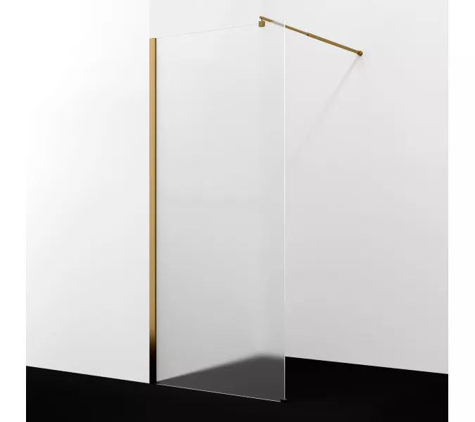 Душевая перегородка WasserKRAFT Rur 30W BG-MG матовое/матовое золото, Цвет стекла: матовое, Цвет профиля: Золото, Цвет профиля (вариация): Матовое золото, Выбрать размер: 110, изображение 3