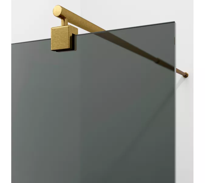 Душевая перегородка WasserKRAFT Rur 30W BG-TG тонирован/мат. золото, Цвет стекла: тонированное, Цвет профиля: Золото, Цвет профиля (вариация): Матовое золото, Выбрать размер: 110, изображение 3