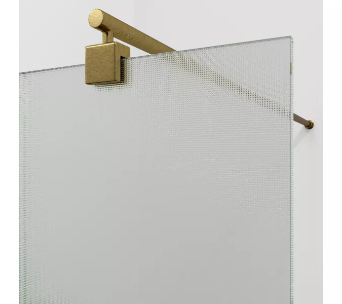 Душевая перегородка WasserKRAFT Rur 30W BG-TXG рифленое/матовое золото, Цвет стекла: рифленое, Цвет профиля: Золото, Цвет профиля (вариация): Матовое золото, Выбрать размер: 110, изображение 3