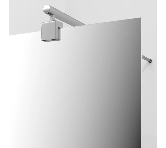 Душевая перегородка WasserKRAFT Rur 30W -MR  зеркальная/хром, Цвет стекла: зеркальное, Цвет профиля: Хром, Цвет профиля (вариация): Серебро, Выбрать размер: 100, изображение 3