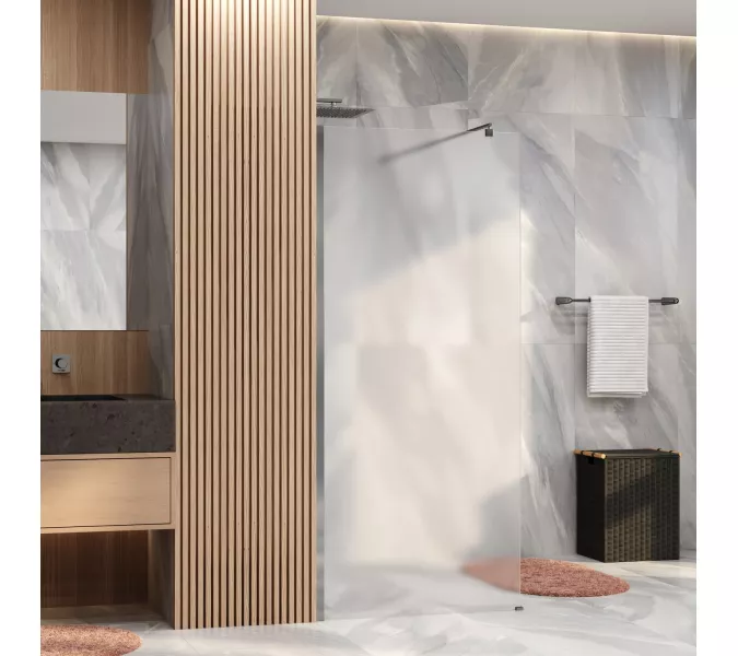 Душевая перегородка WasserKRAFT Rur 30W -MG матовое/хром, Цвет стекла: матовое, Цвет профиля: Хром, Цвет профиля (вариация): Серебро, Выбрать размер: 100