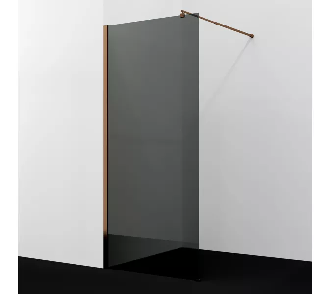 Душевая перегородка WasserKRAFT Rur 30W RG-TG тонирован/розов.золото, Цвет стекла: тонированное, Цвет профиля: Розовое золото, Цвет профиля (вариация): Розовое золото, Выбрать размер: 90