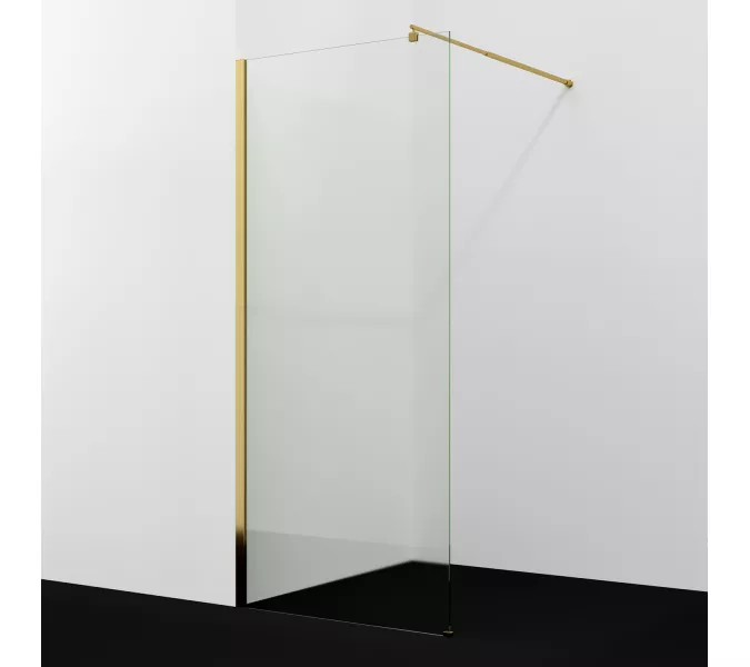 Душевая перегородка WasserKRAFT Rur 30W PG прозрачное/глянц.золото, Цвет стекла: прозрачное, Цвет профиля: Золото, Цвет профиля (вариация): Глянцевое золото, Выбрать размер: 110, изображение 2