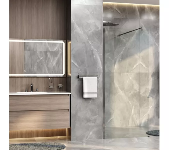 Душевая перегородка WasserKRAFT Rur 30W GR прозрачное/графит, Цвет стекла: прозрачное, Цвет профиля: Серый, Цвет профиля (вариация): Графит, Выбрать размер: 110