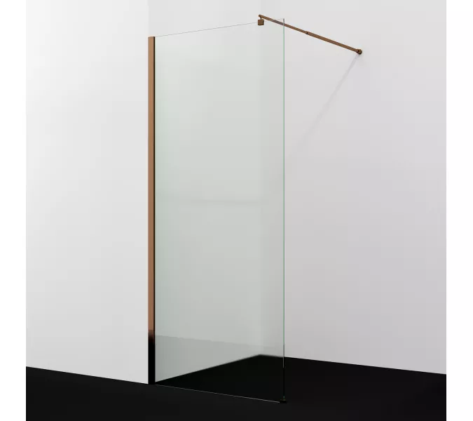 Душевая перегородка WasserKRAFT Rur 30W RG прозрачное/розовое золото, Цвет стекла: прозрачное, Цвет профиля: Розовое золото, Цвет профиля (вариация): Розовое золото, Выбрать размер: 110, изображение 2