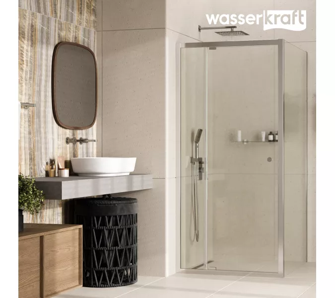 Душевой уголок WasserKRAFT  Aula 11P  прозрачное/хром, Цвет стекла: прозрачное, Цвет профиля (вариация): Хром, Выбрать размер: 90х90, изображение 9