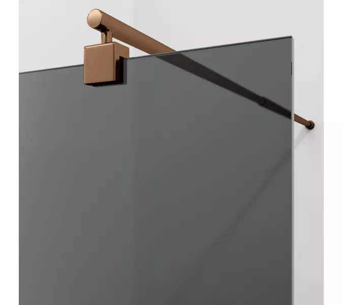 Душевая перегородка WasserKRAFT Rur 30W RG-TG тонирован/розов.золото, Цвет стекла: тонированное, Цвет профиля: Розовое золото, Цвет профиля (вариация): Розовое золото, Выбрать размер: 90, изображение 2