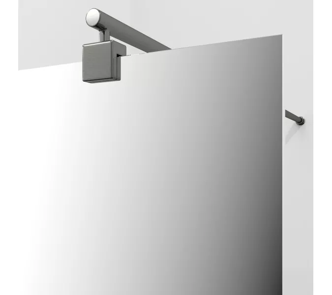 Душевая перегородка WasserKRAFT Rur 30W GR-MR зеркальное/графит, Цвет стекла: зеркальное, Цвет профиля: Серый, Цвет профиля (вариация): Графит, Выбрать размер: 90, изображение 3