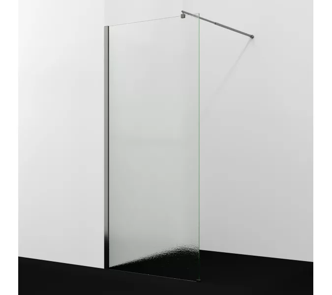 Душевая перегородка WasserKRAFT Rur 30W GR-TXG рифленое/графит, Цвет стекла: рифленое, Цвет профиля: Серый, Цвет профиля (вариация): Графит, Выбрать размер: 90