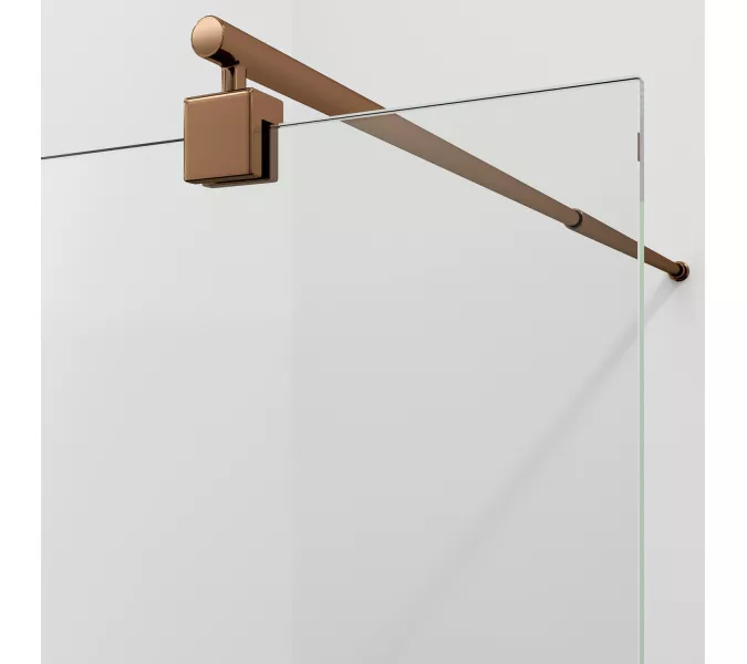 Душевая перегородка WasserKRAFT Rur 30W RG прозрачное/розовое золото, Цвет стекла: прозрачное, Цвет профиля: Розовое золото, Цвет профиля (вариация): Розовое золото, Выбрать размер: 110, изображение 3