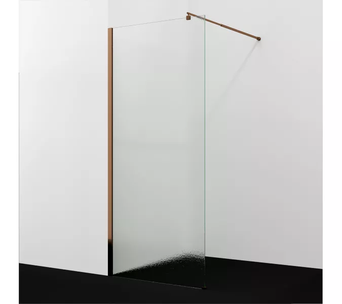 Душевая перегородка WasserKRAFT Rur 30W RG-TXG рифленое/розовое золото, Цвет стекла: рифленое, Цвет профиля: Розовое золото, Цвет профиля (вариация): Розовое золото, Выбрать размер: 110