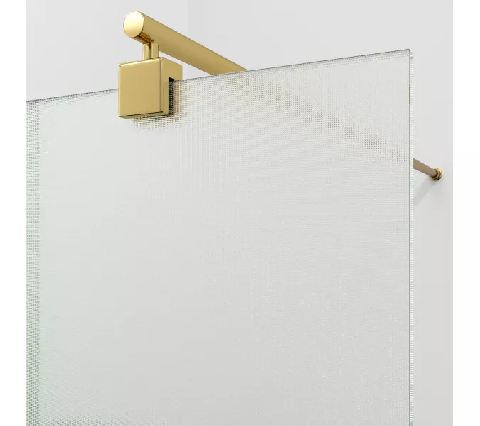 Душевая перегородка WasserKRAFT Rur 30W PG-TXG рифленое/глянц.золото, Цвет стекла: рифленое, Цвет профиля: Золото, Цвет профиля (вариация): Глянцевое золото, Выбрать размер: 100, изображение 2