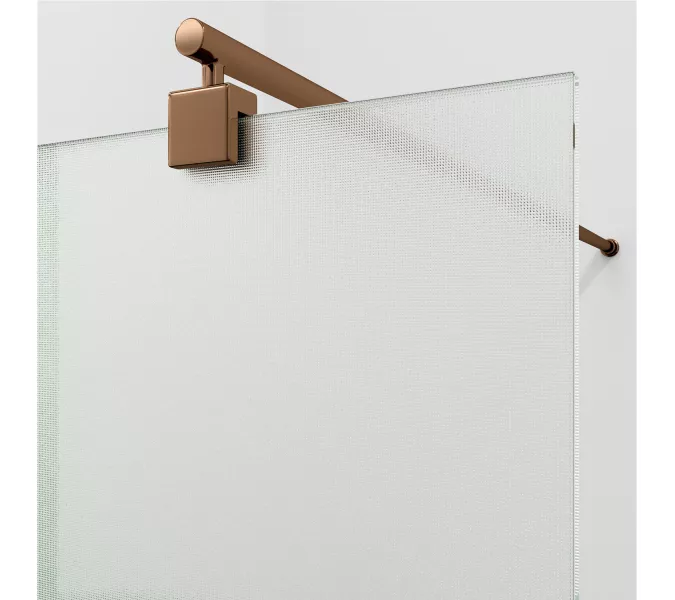 Душевая перегородка WasserKRAFT Rur 30W RG-TXG рифленое/розовое золото, Цвет стекла: рифленое, Цвет профиля: Розовое золото, Цвет профиля (вариация): Розовое золото, Выбрать размер: 110, изображение 2