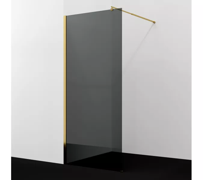Душевая перегородка WasserKRAFT Rur 30W PG-TG тонирован/глянц.золото, Цвет стекла: тонированное, Цвет профиля: Золото, Цвет профиля (вариация): Глянцевое золото, Выбрать размер: 110, изображение 2