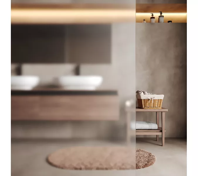 Душевая перегородка WasserKRAFT Rur 30W RG-MG матовое/розовое золото, Цвет стекла: матовое, Цвет профиля: Розовое золото, Цвет профиля (вариация): Розовое золото, Выбрать размер: 90, изображение 3