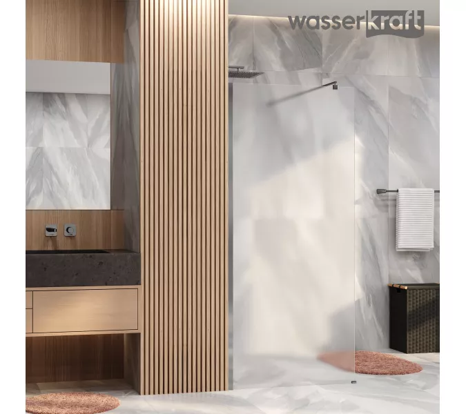 Душевая перегородка WasserKRAFT Rur 30W GR-MG матовое/графит, Цвет стекла: матовое, Цвет профиля: Серый, Цвет профиля (вариация): Графит, Выбрать размер: 110