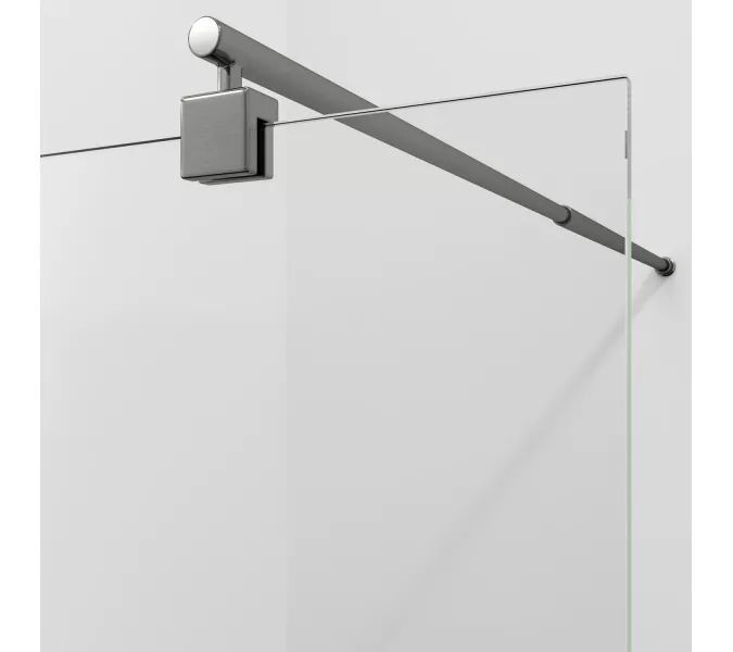 Душевая перегородка WasserKRAFT Rur 30W GR прозрачное/графит, Цвет стекла: прозрачное, Цвет профиля: Серый, Цвет профиля (вариация): Графит, Выбрать размер: 110, изображение 3