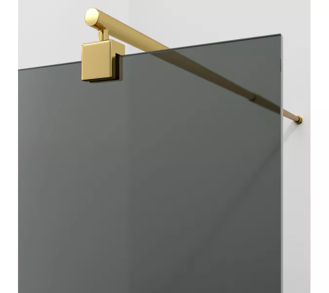 Душевая перегородка WasserKRAFT Rur 30W PG-TG тонирован/глянц.золото, Цвет стекла: тонированное, Цвет профиля: Золото, Цвет профиля (вариация): Глянцевое золото, Выбрать размер: 110, изображение 3