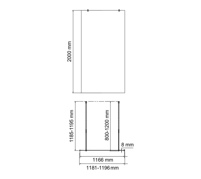 Душевая перегородка WasserKRAFT Rur 30W RG-FL ребристое/розовое золото, Цвет стекла: ребристое, Цвет профиля: Розовое золото, Цвет профиля (вариация): Розовое золото, Выбрать размер: 120, изображение 5