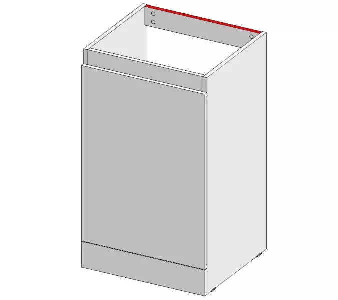 Тумба напольная "БАТЛЕР" (1 ящ.) с раковиной ASTI 50 Люкс антискрейтч белый глянец PLUS, Выбрать цвет: Белый глянец, Выбрать размер: 50, Внешний вид: с белой раковиной, изображение 5