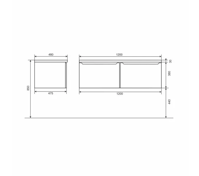 Тумба подвесная Uperwood Tanos 120 см, белая, левая/правая, Выбрать цвет: Белый матовый, Ориентация: левая, изображение 7