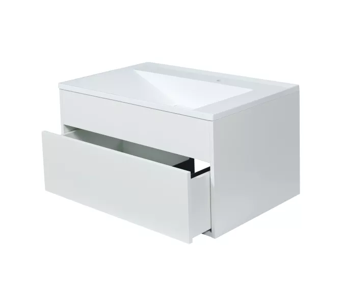 Тумба подвесная Uperwood Lotus Premium белая, Выбрать цвет: Белый матовый, Выбрать размер: 80, изображение 8