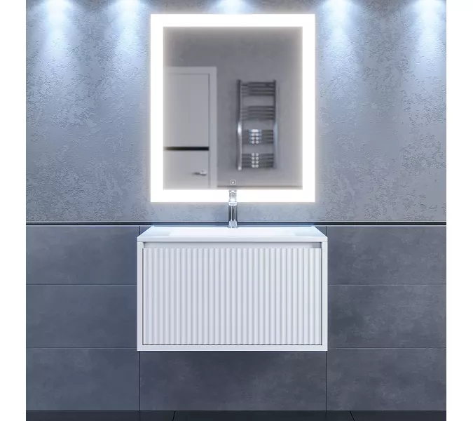 Тумба подвесная  Uperwood Next Premium  белая, 1/2 ящика, Выбрать цвет: Белый матовый, Выбрать размер: 70, Внешний вид: 1 ящик, изображение 3