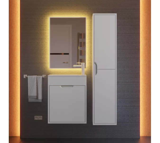 Тумба подвесная Uperwood Modul  белая матовая, Выбрать цвет: Белый матовый, Выбрать размер: 50, изображение 11