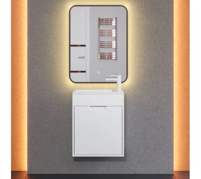 Тумба подвесная Uperwood Modul  белая матовая, Выбрать цвет: Белый матовый, Выбрать размер: 50, изображение 7