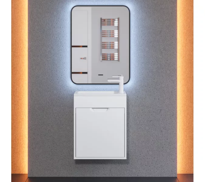 Тумба подвесная Uperwood Modul  белая матовая, Выбрать цвет: Белый матовый, Выбрать размер: 50, изображение 8