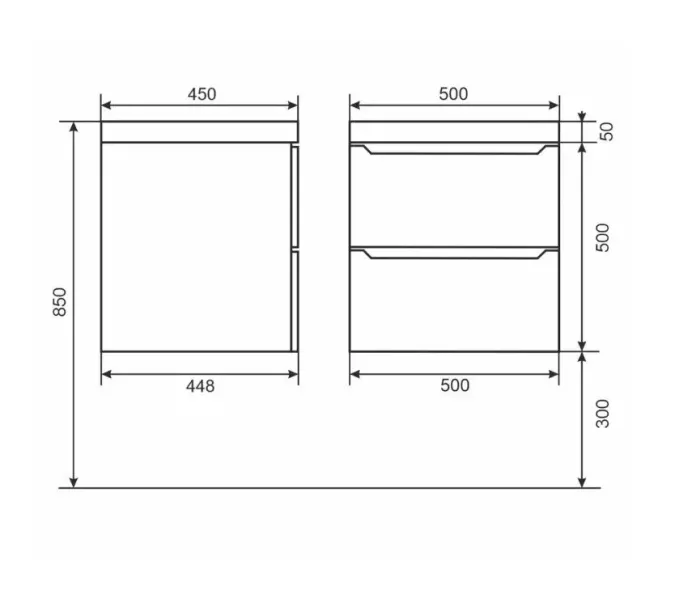 Тумба подвесная Uperwood Tanos NEW черная, Выбрать цвет: Черный матовый, Выбрать размер: 50, изображение 7